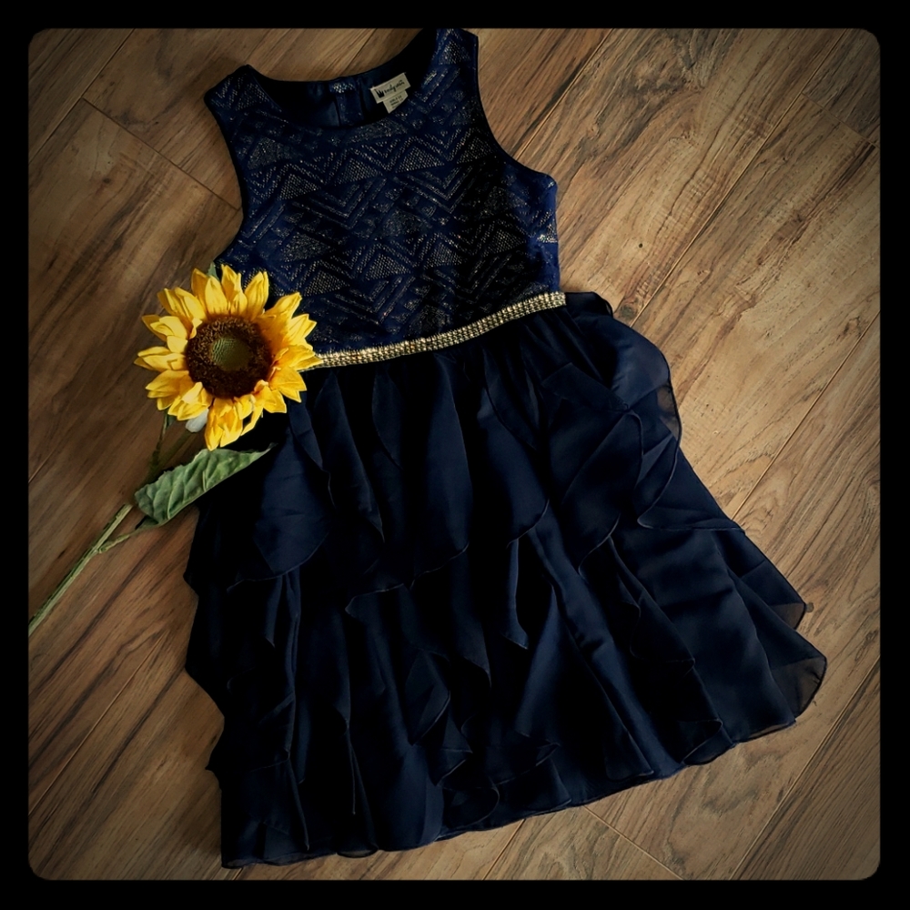 Girls navy blue dress size 12